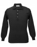 Men pure wool sweater plain collar black